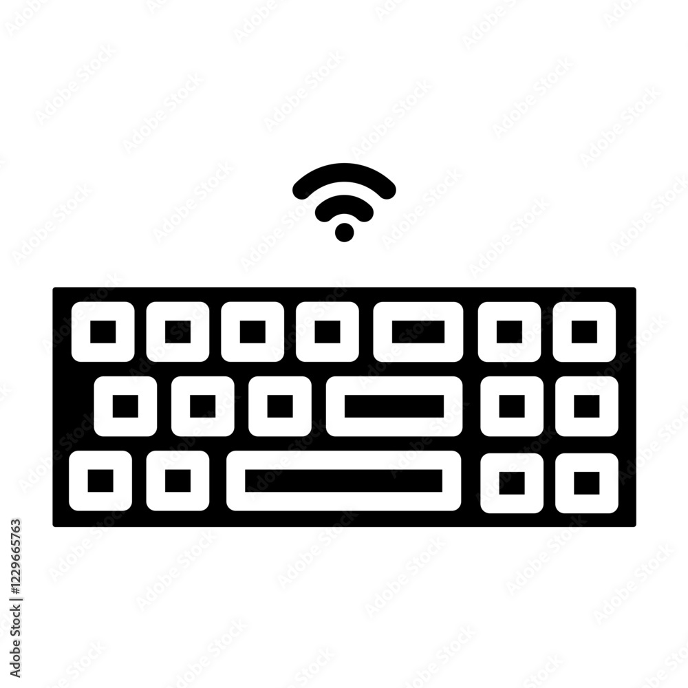 Vector Design Wireless Keyboard Icon Style Vector Design Wireless Keyboard Icon Style
