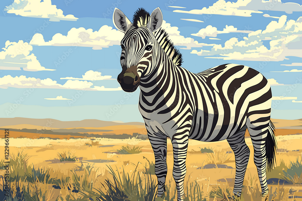 Naklejka premium International Zebra Day illustration.