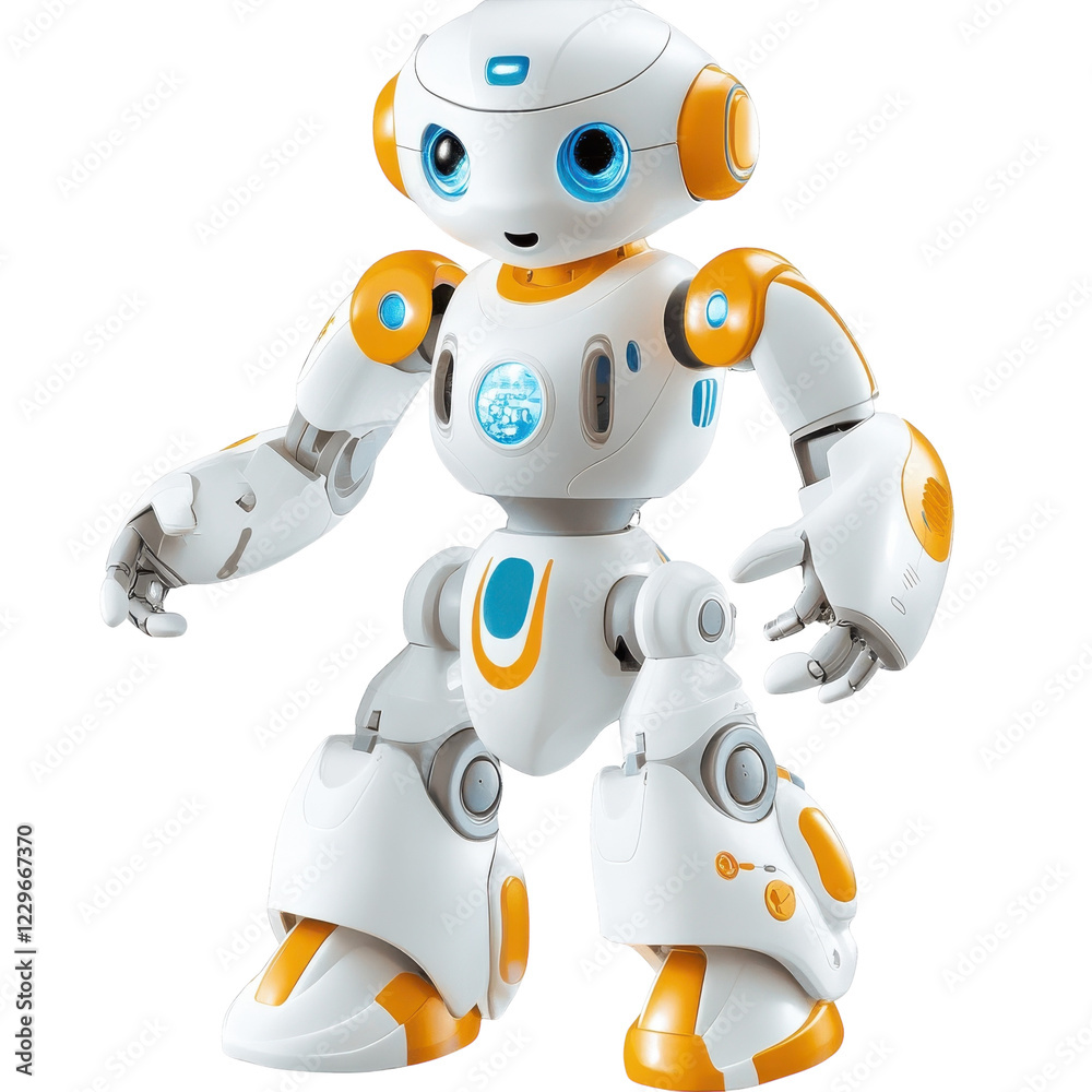 White Robot Futuristic Design on transparent background. White Robot Futuristic Design on transparent background.