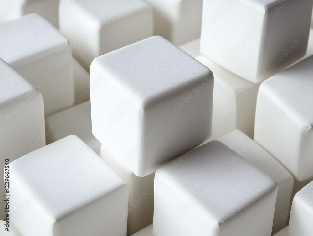 Random shifted white cube boxes block background wallpaper banner with copy space Random shifted white cube boxes block background wallpaper banner with copy space
