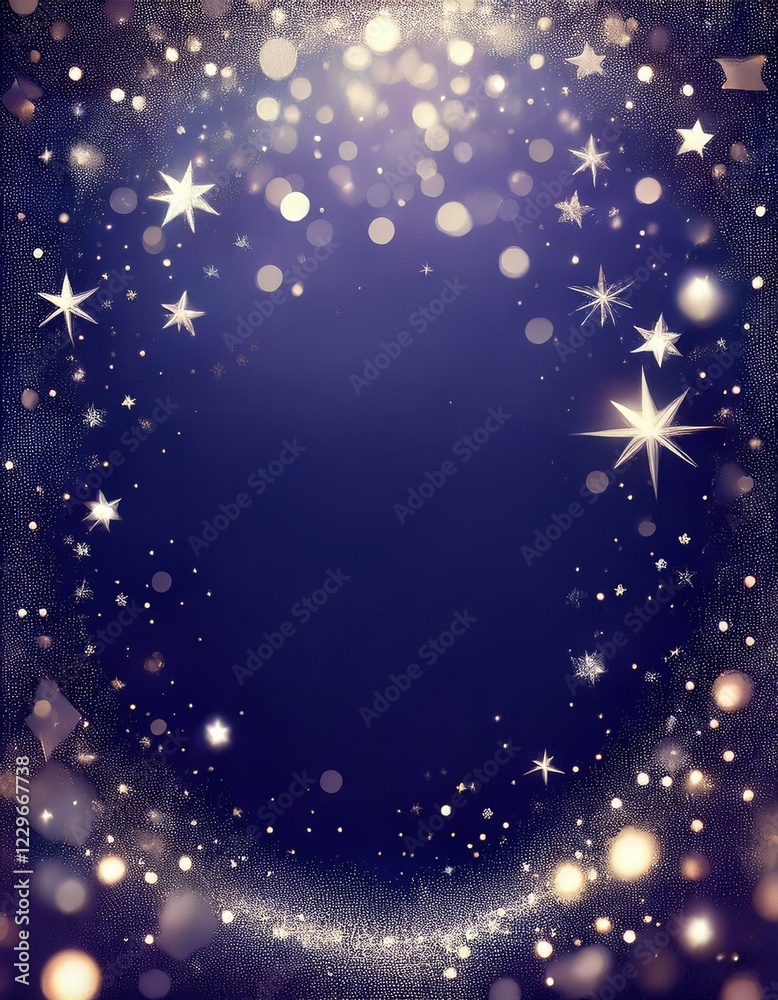 Fantasy star border frame with sparkling glitter bokeh and lights with copy space graphic resource
Fantasy star border frame with sparkling glitter bokeh and lights with copy space graphic resource