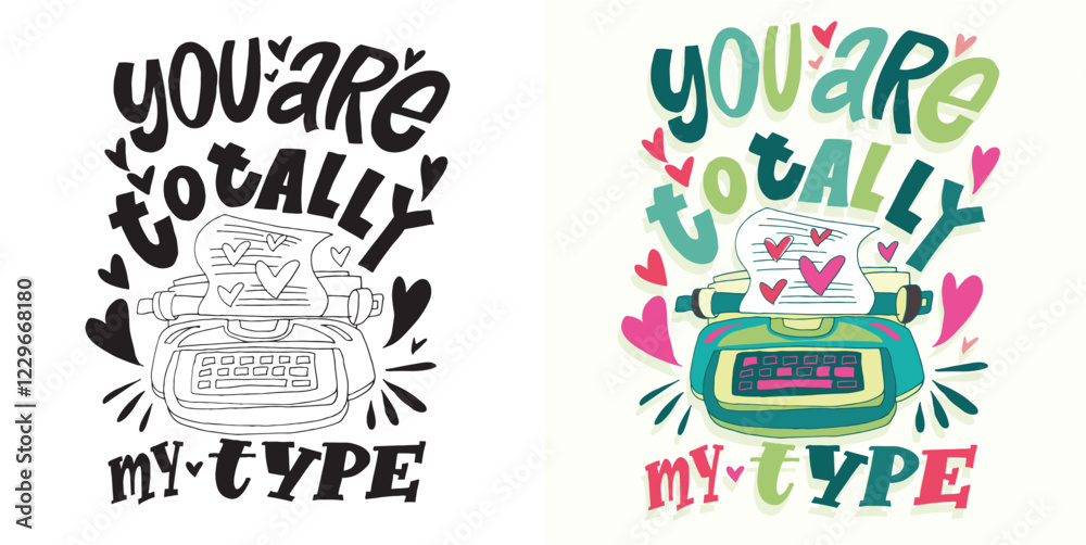 Fototapeta premium Trendy hand drawn doodle lettering quote. Lettering for t-shirt design, mug print, bag print, clothes fashion. 100% hand drawn vector image.