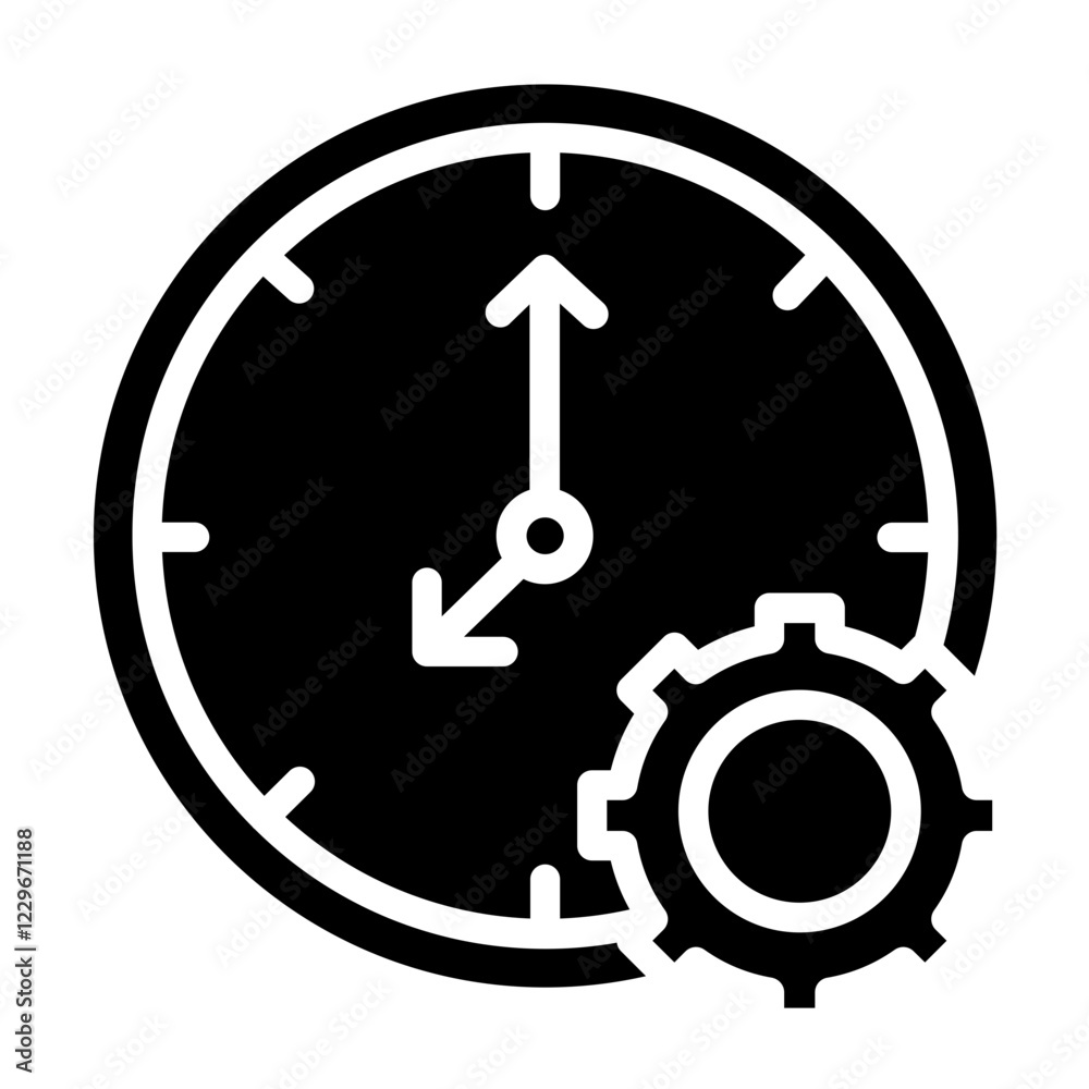 Vector Design Time Management Icon Style Vector Design Time Management Icon Style