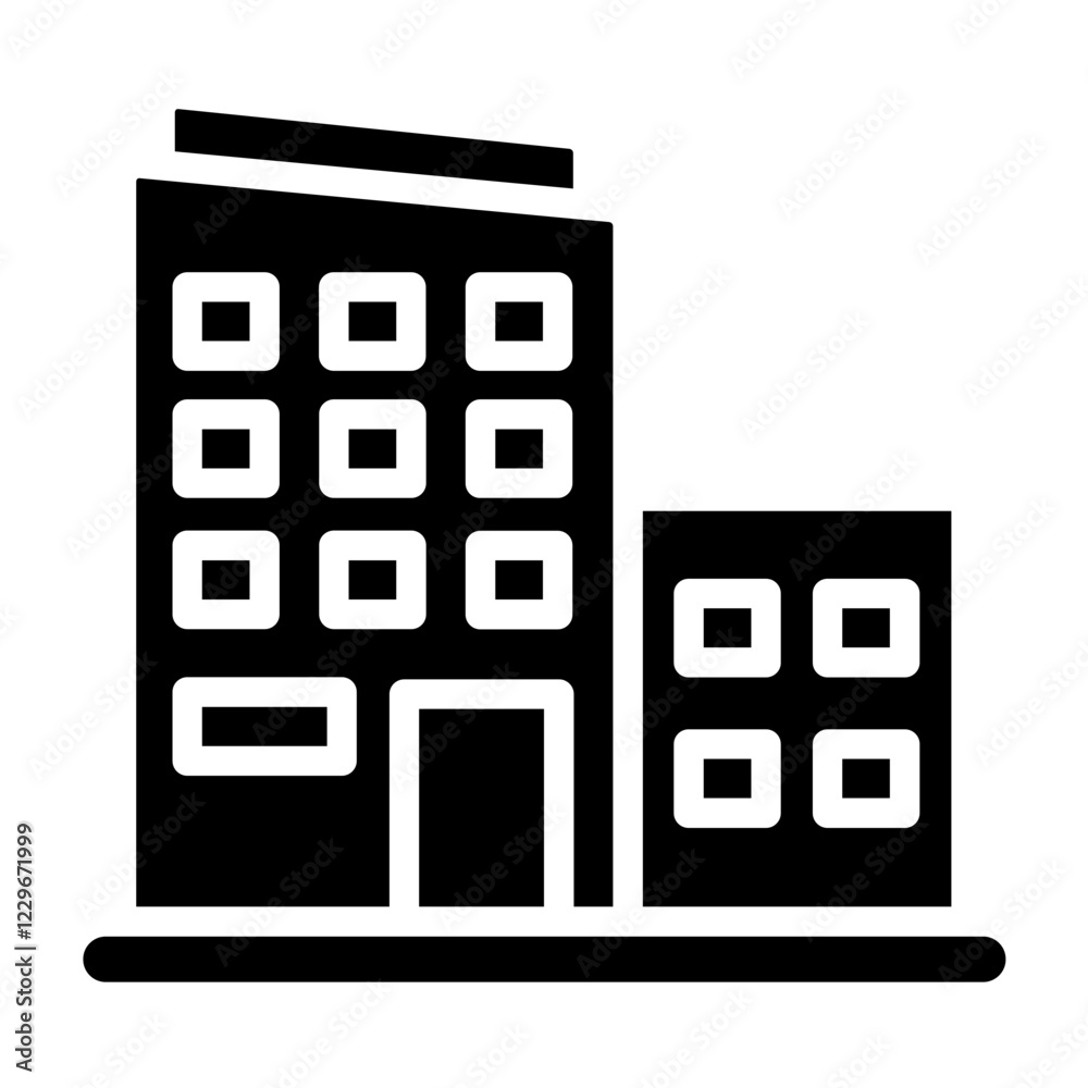 Vector Design Office Building Icon Style Vector Design Office Building Icon Style