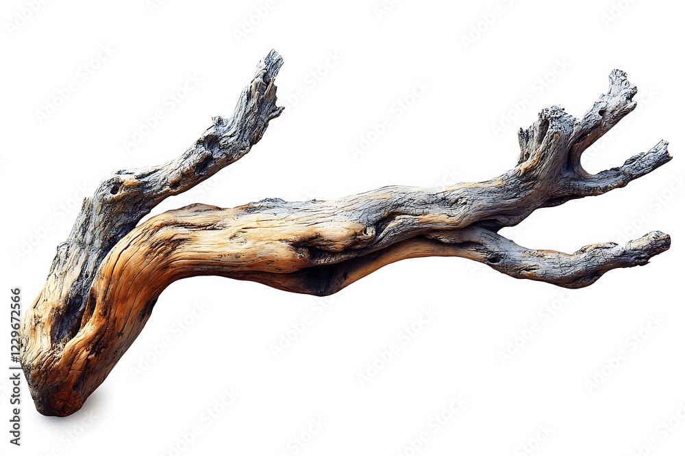 Dry branches isolated on white background
