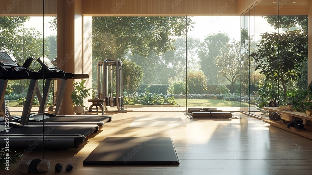 Luxury Home Gym with State-of-the-Art Equipment and Modern Design Luxury Home Gym with State-of-the-Art Equipment and Modern Design
