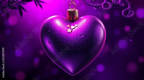 Heart shape of purple color