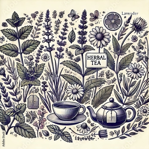 Herbal Tea delicate textures and