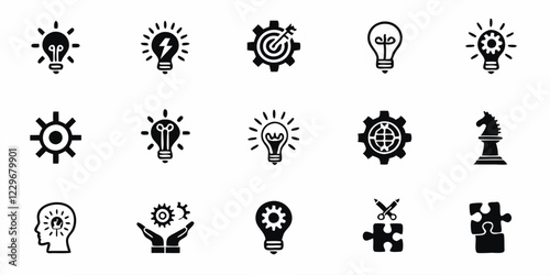 innovation symbols, lightbulb imagery