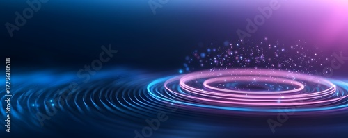 Spinning Neon Gyroscope: A mesmerizing dance of light and color, creating a futuristic, energetic vibe.