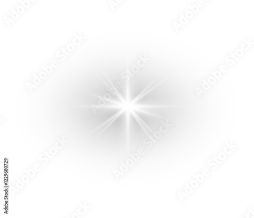 PNG yellow, white light effect, neon illumination, bright lens glow, spotlight spark, stadium lighting, sunlight, shiny stars, glowing sparks. Vector transparent light.