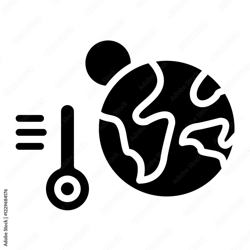 Vector Design Global Warming Icon Style Vector Design Global Warming Icon Style
