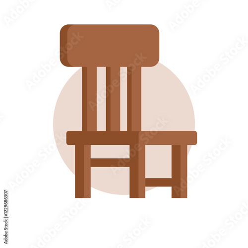 A Brown Wooden Chair Waiting to be Sat On
