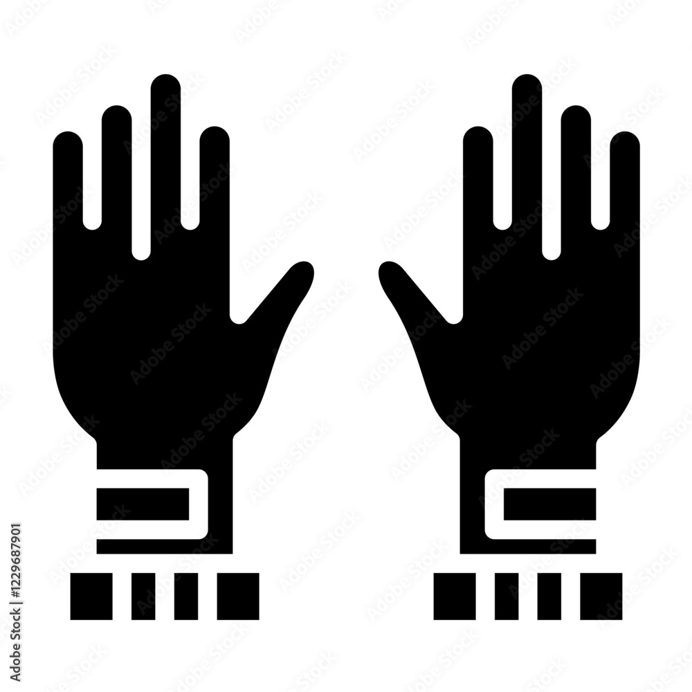 Obraz premium Vector Design Winter Gloves Icon Style