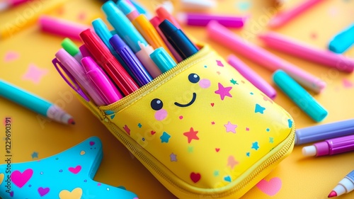 A cute and colorful collection of kawaii stationery items
 photo