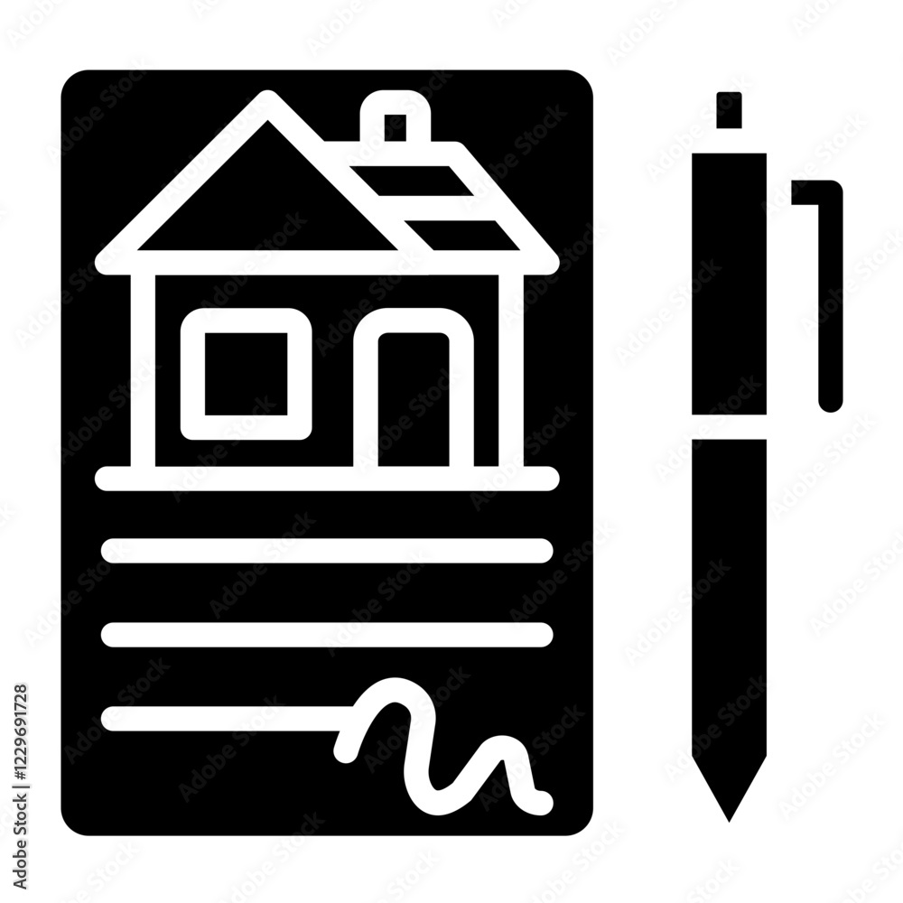Vector Design House Contract Icon Style Vector Design House Contract Icon Style