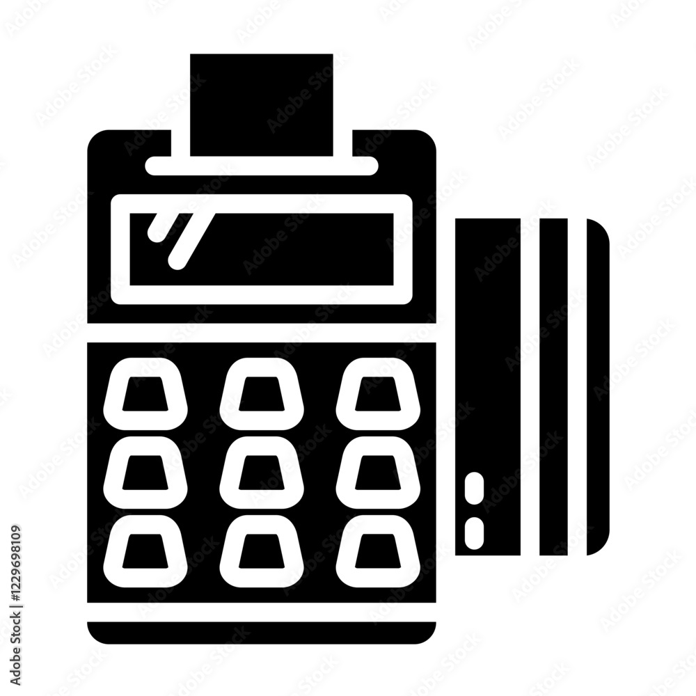 Vector Design Pos Terminal Icon Style Vector Design Pos Terminal Icon Style
