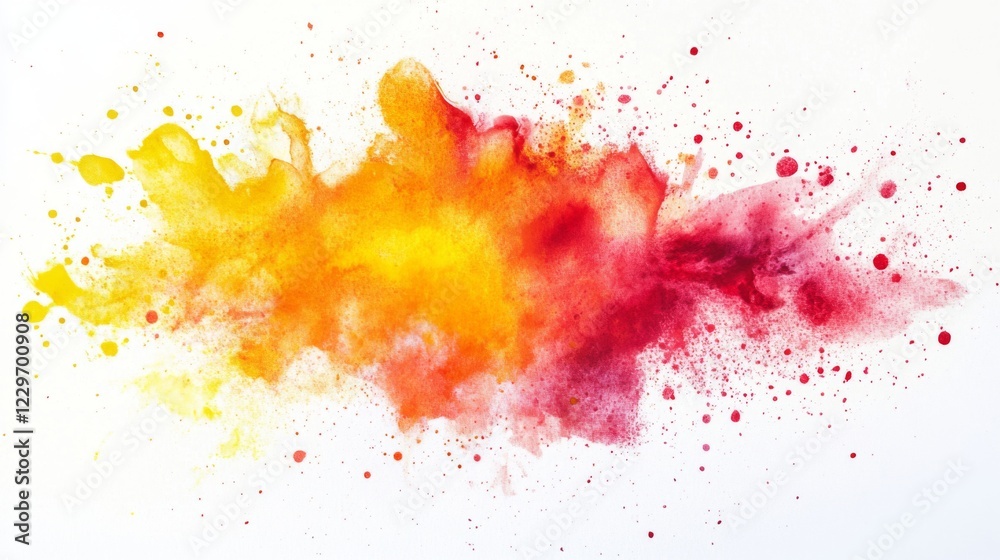 Abstract Watercolor Splatters in Vibrant Hues Abstract Watercolor Splatters in Vibrant Hues