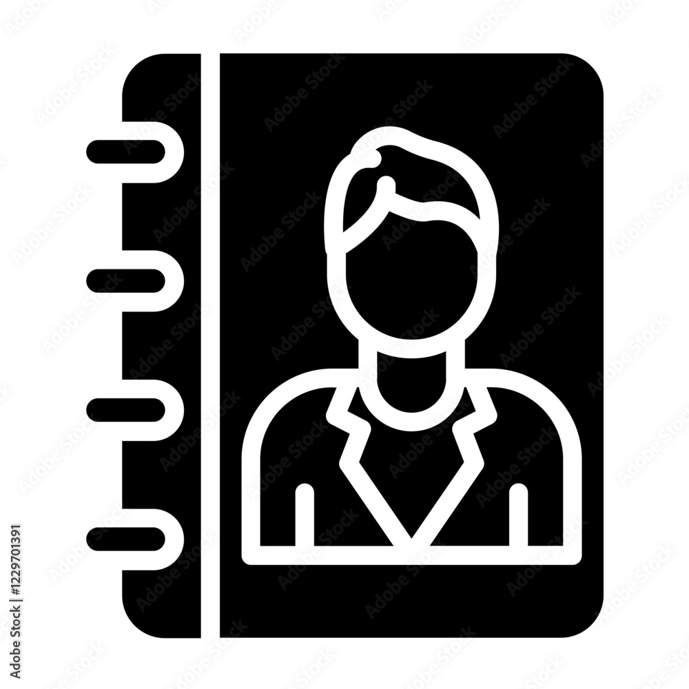 Vector Design Contact Book Icon Style Vector Design Contact Book Icon Style