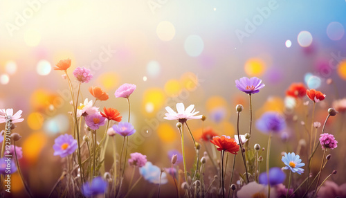 spring flowers in the grass