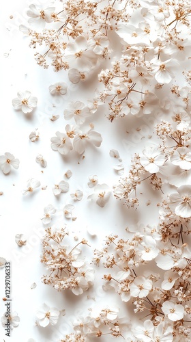 Wallpaper Mural Elegant White Flowers Background Floral Design Torontodigital.ca