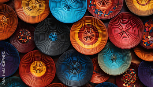 colorful spools of thread