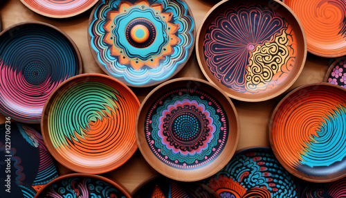 colorful ceramic pottery
