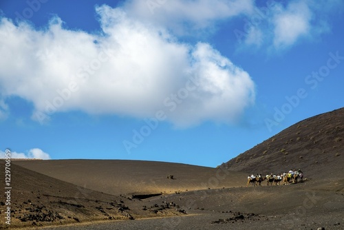 Timanfaya volcanic area, Lanzarote, Canary Islands, Spain, Europe photo