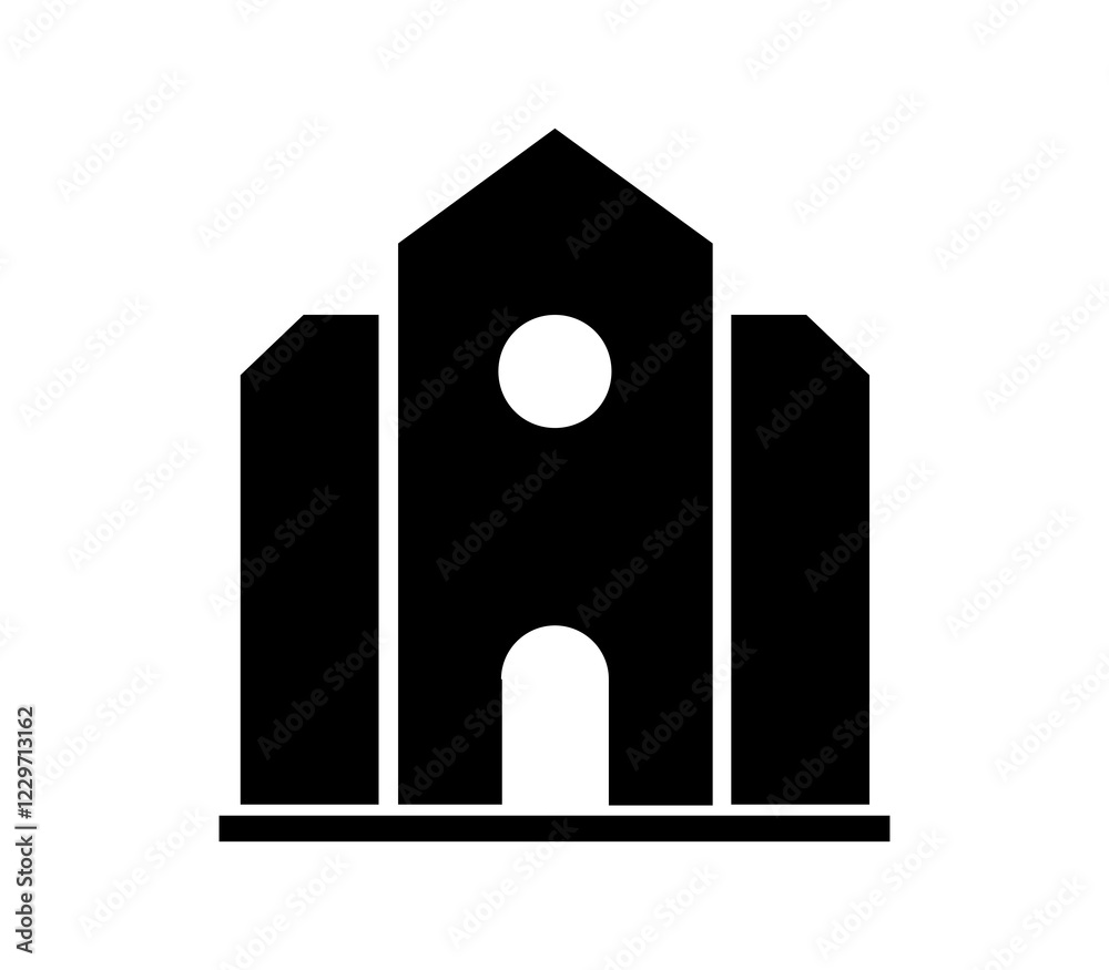 Church icon illustrated in vector on white background Church icon illustrated in vector on white background
