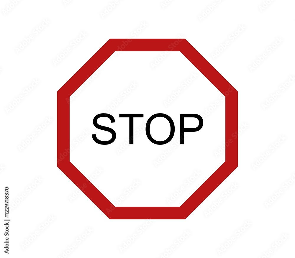 Stop icon illustrated in vector on white background Stop icon illustrated in vector on white background