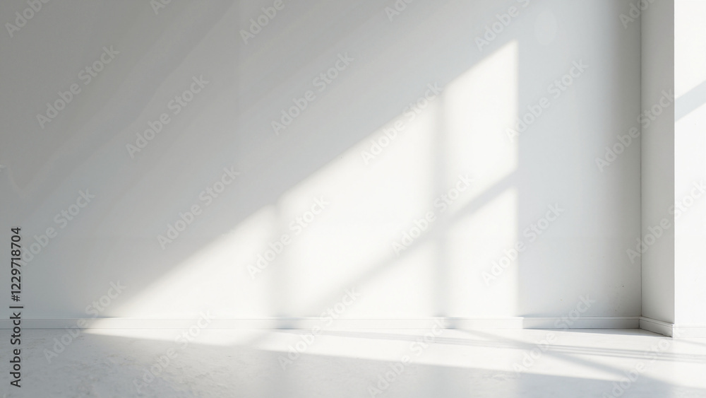 Minimalist white open space with luminous wall, ideal for interior design, real estate, and corporate branding presentations. Minimalist white open space with luminous wall, ideal for interior design, real estate, and corporate branding presentations.