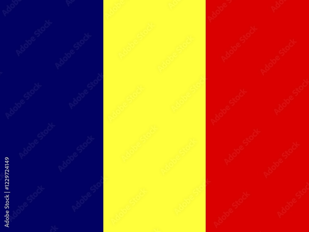 Official national flag of Chad Official national flag of Chad