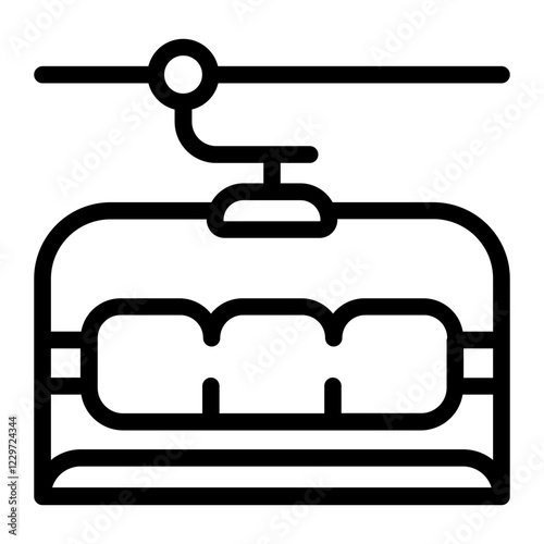 Ski Ski Lift line Icon