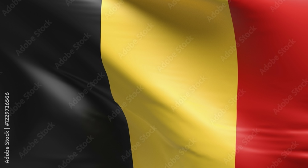 Fototapeta premium Flag of Belgium using as background, 3d rendering