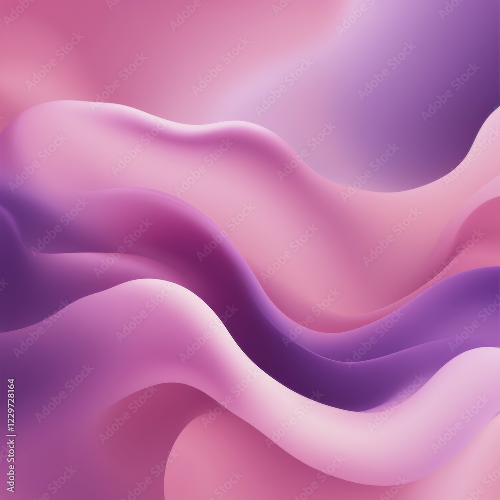 Fototapeta premium Vibrant abstract composition with flowing pink and purple gradients creating a dreamy effect, AI generated