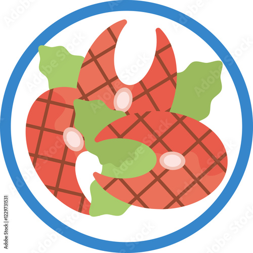 The salmon dish highlights Alaska’s fresh, wild-caught salmon, prepared in a variety of traditional and modern recipes.