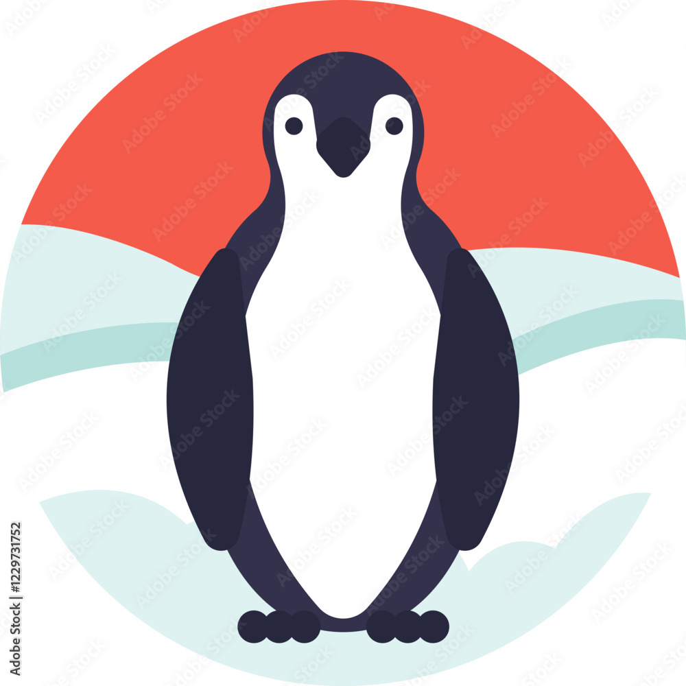 Obraz premium Penguins are fascinating birds found in the cold climates of the Southern Hemisphere, although they are sometimes associated with Alaska’s colder regions.