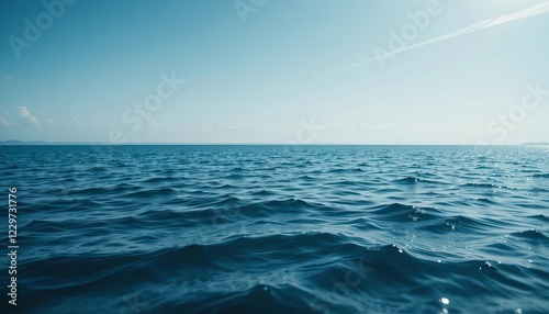 Ocean waves under a clear sky