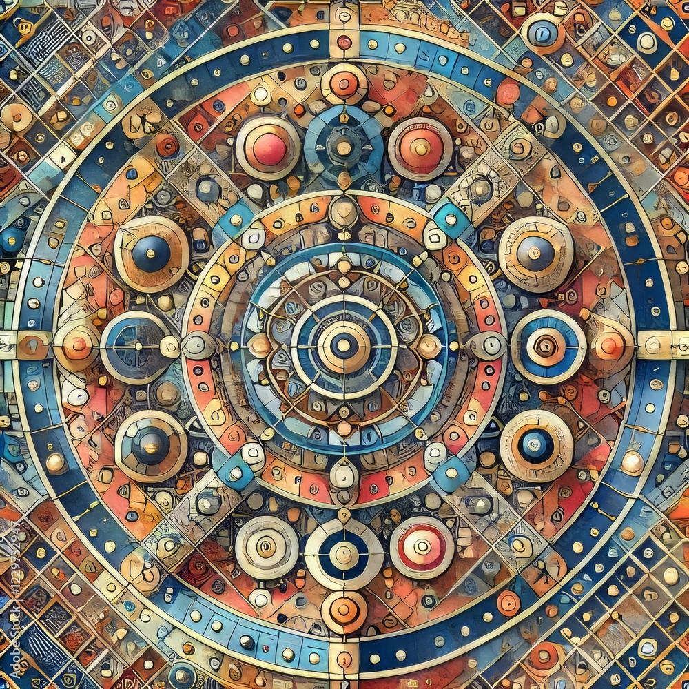 Naklejka premium Geometric Patterns communication system Cont