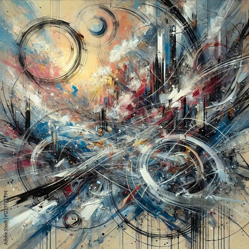 Gestural Abstraction forming a pattern
