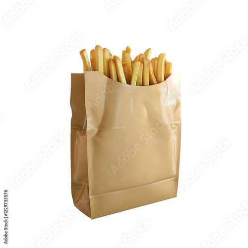 French fries 3D Kraft Paper Bag photo