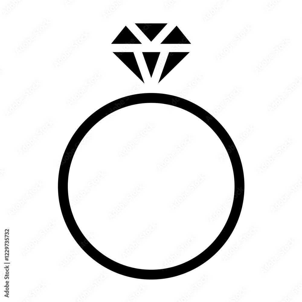 Vector Design Diamond Ring Icon Style Vector Design Diamond Ring Icon Style