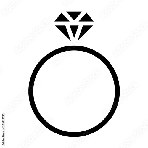 Vector Design Diamond Ring Icon Style
