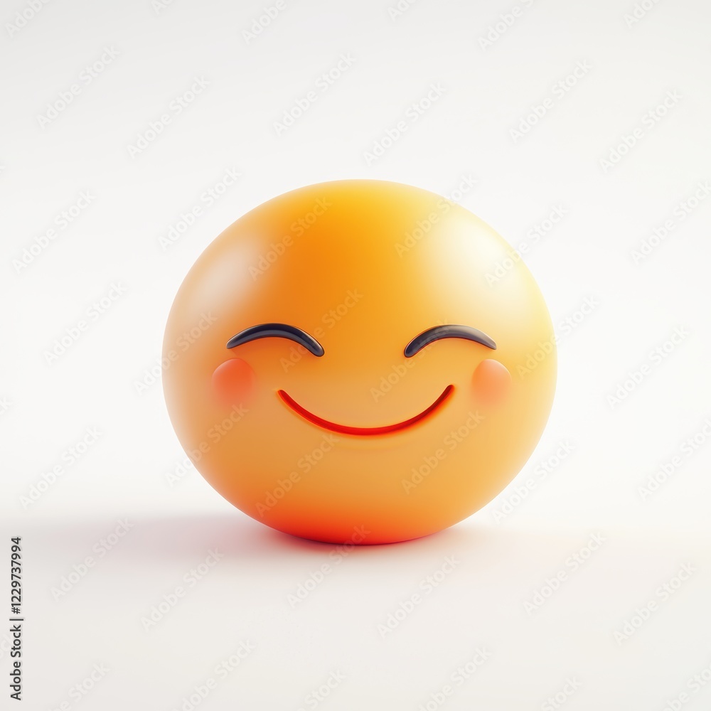 custom made wallpaper toronto digitalhappy emoji-style smile with closed eyes and a joyful expression, centered on a clean white background