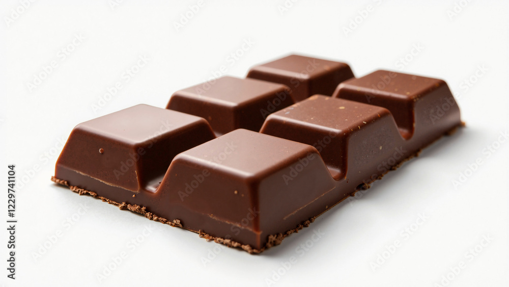 Luxurious Milk Chocolate Bar with Smooth, Glossy Texture on White Background, Perfect for Food Marketing, Gourmet Ads, and Social Media Content Luxurious Milk Chocolate Bar with Smooth, Glossy Texture on White Background, Perfect for Food Marketing, Gourmet Ads, and Social Media Content