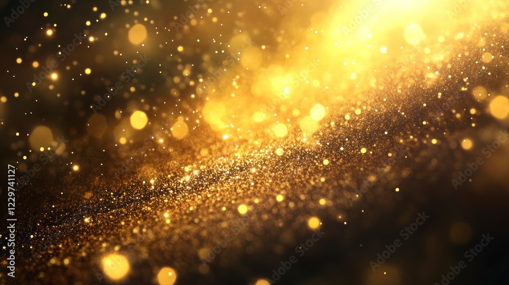 Sparkling Golden Dust Particles on Transparent Background for Elegant Design Purposes Sparkling Golden Dust Particles on Transparent Background for Elegant Design Purposes