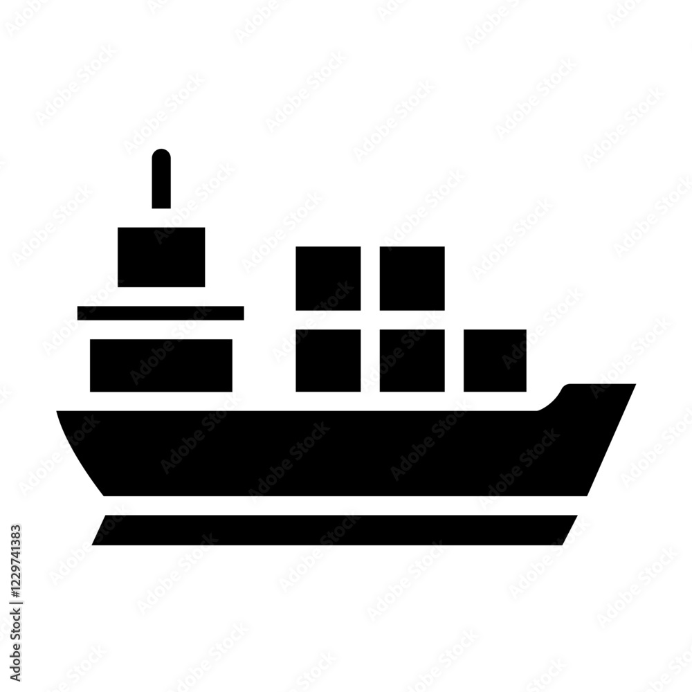 Vector Design Cargo Ship Icon Style Vector Design Cargo Ship Icon Style