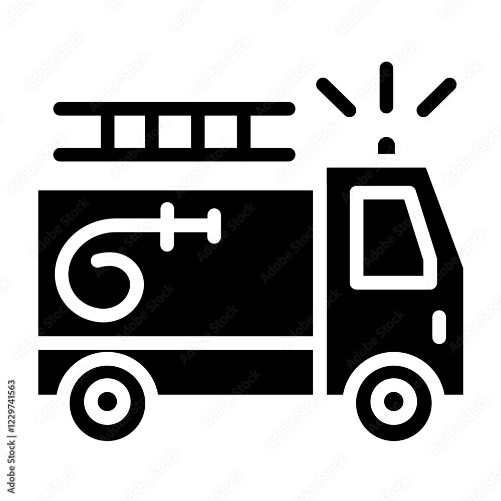 Vector Design Firefighter Truck Icon Style Vector Design Firefighter Truck Icon Style