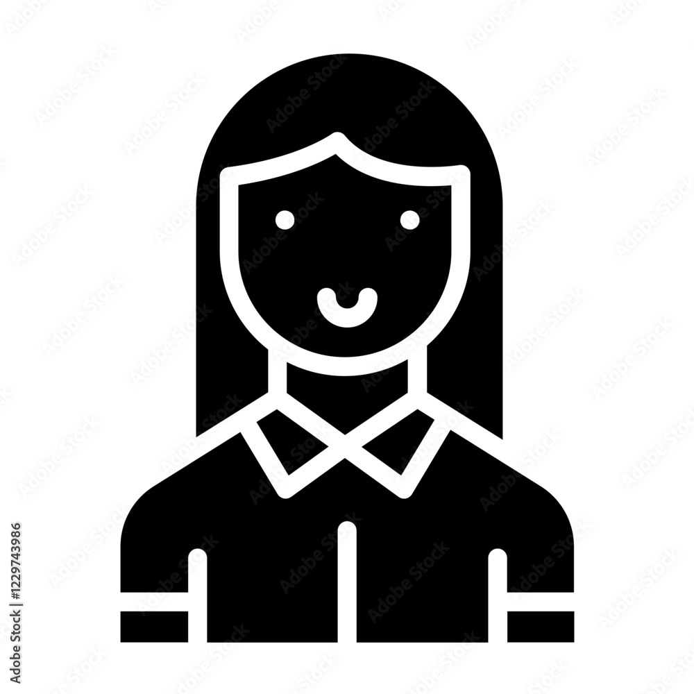 Vector Design Character Female Icon Style Vector Design Character Female Icon Style