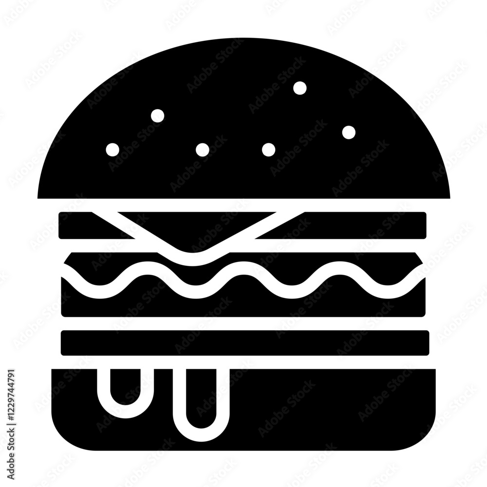 Vector Design Cheese Burger Icon Style Vector Design Cheese Burger Icon Style